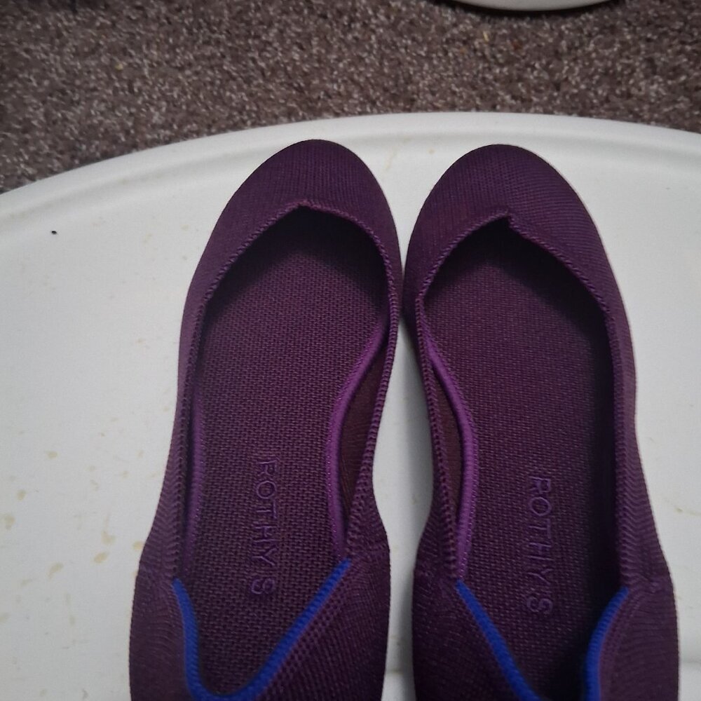 Rothy's Purple Flats with Blue Accent - Picture 8 of 8
